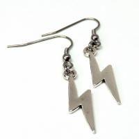 Boucles d oreilles eclairs harry potter argente pendante