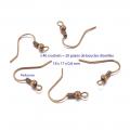 Boucles d oreilles en laiton couleur bronze sans nickel 18 x 17 x 0 8mm 40 crochets 2 