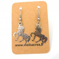 Boucles d oreilles estampe licorne argentee 6