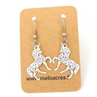 Boucles d oreilles estampe licorne blanc 6