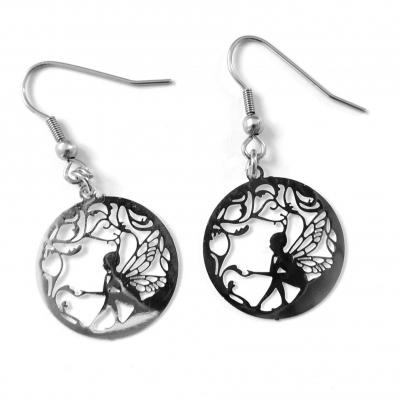 Boucles d oreilles fee argente 4