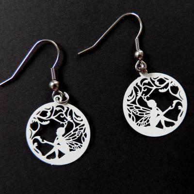 Boucles d oreilles fee blanc 2