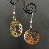 Boucles d oreilles fee doree 2