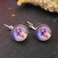 Boucles d oreilles fee mauve 2 