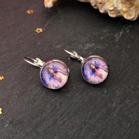 Boucles d oreilles fee mauve 3 