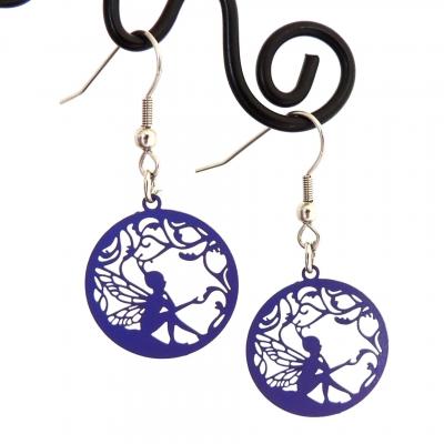 Boucles d oreilles fee mauve 3