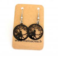 Boucles d oreilles fee noir 3