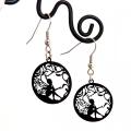 Boucles d oreilles fee noir 1