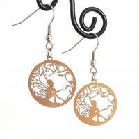 Boucles d oreilles fee ocre 3