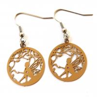 Boucles d oreilles fee ocre