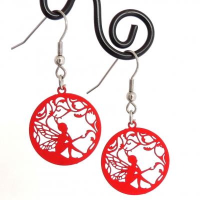 Boucles d oreilles fee rouge 4