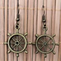 Boucles d oreilles gouvernail bronze 10 