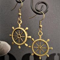 Boucles d oreilles gouvernail bronze 9 