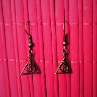 Boucles d oreilles harry poter relique de la mer en bronze 2 