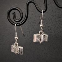 Boucles d oreilles harry potter livre argente 1 