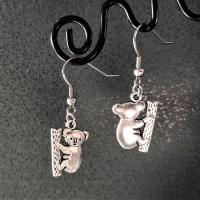 Boucles d oreilles koala argentees 1 