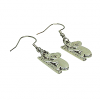 Boucles d oreilles koala breloque couleur argente 6 