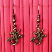 Boucles d oreilles lezards bronze 17 
