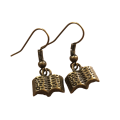 Boucles d oreilles livre mini harry potter pendante en laiton couleur bronze 1 