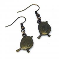 Boucles d oreilles oiseau crochet en laiton