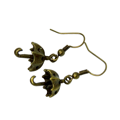 Boucles d oreilles parapluie parasole couleur bronze 2 