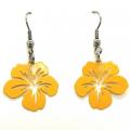 Boucles d oreilles pendantes orchidee jaune 4