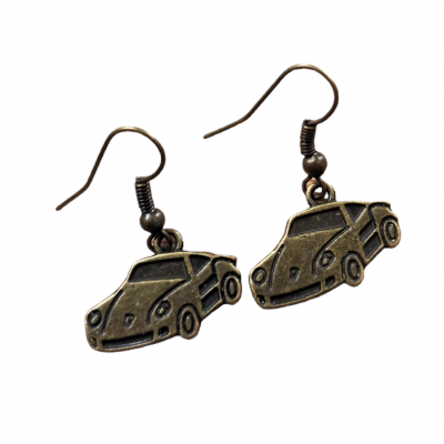 Boucles d oreilles pendantes voiture en laiton couleur bronze 1 