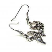 Boucles d oreilles poisson creux argente