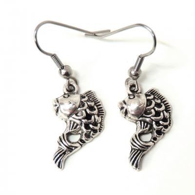 Boucles d oreilles poisson creux