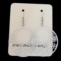 Boucles d oreilles ronde multi fleurs noir 4