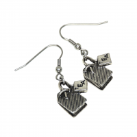 Boucles d oreilles sachet de the argente pendante photoroom