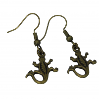Boucles d oreilles salamandre lezard couleur bronze breloque en laiton 1 photoroom