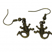 Boucles d oreilles salamandre lezard couleur bronze breloque en laiton 3 photoroom