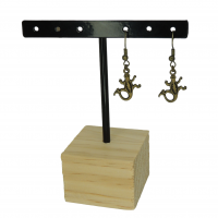 Boucles d oreilles salamandre lezard couleur bronze breloque en laiton 4 photoroom