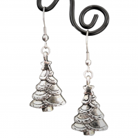 Boucles d oreilles sapin de noel avec etoile de noel pendante