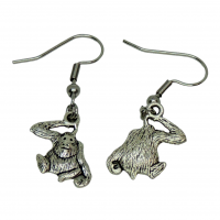 Boucles d oreilles singe brloque argentee 1 