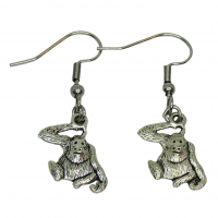 Boucles d oreilles singe brloque argentee 6 