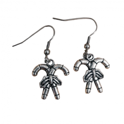 Boucles d oreilles sucre d orge de noel