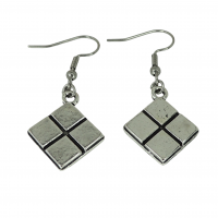 Boucles d oreilles tablette de chocolat theme gourmandise breloque couleur argent 1 photoroom