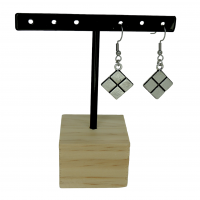Boucles d oreilles tablette de chocolat theme gourmandise breloque couleur argent 4 photoroom