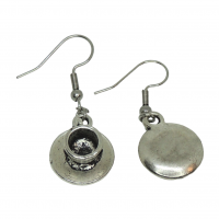Boucles d oreilles tasse breloque argentee 4 