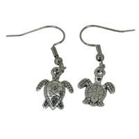 Boucles d oreilles tortue breloque couleur argentee theme mer 3 photoroom