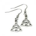 Boucles d oreilles triquetra symbole celtique argente pendante