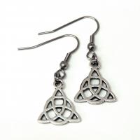 Boucles d oreilles triquetra symbole celtique argente