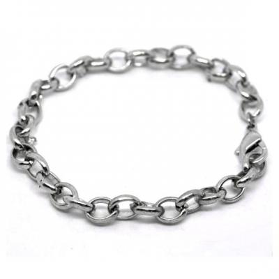 Bracelet maille cheval epaisse pour charms 21 cm 1 