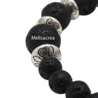 Bracelet perle lave perle metal separatrice modele 3 