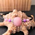 Bracelets en pate polymere fil memoire encre rose 2 