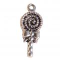 Breloque argentee sucette bonbon lollipop 3 