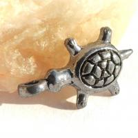 Breloque argentee tortue avec carapace 2 
