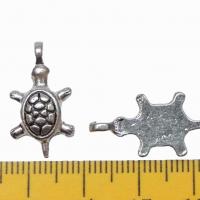 Breloque argentee tortue avec carapace 4 